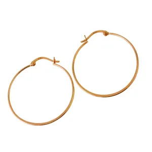 Rosy Whisper Thin Hoop Earrings