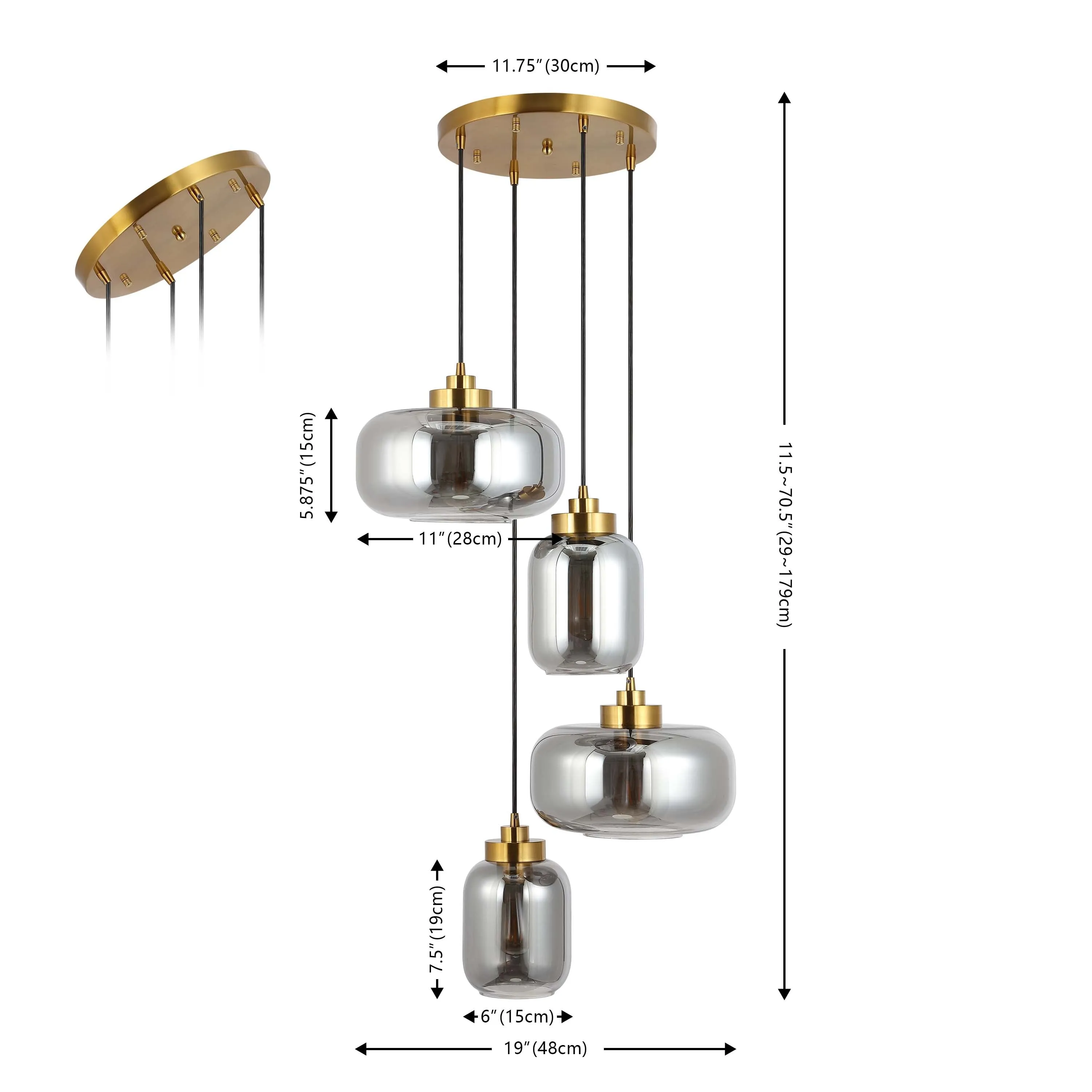 Safavieh Equinox 4 Light Pendant , PND4142