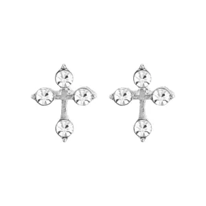 Silver Cross of Light Earrings