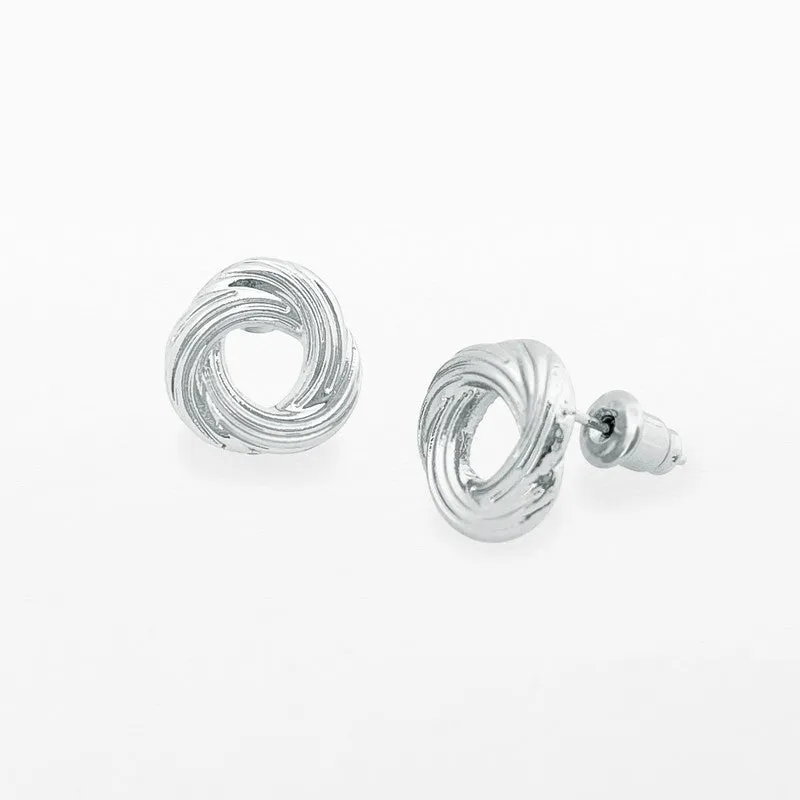 Silver Plated Hypo-Allergenic Knot Earrings