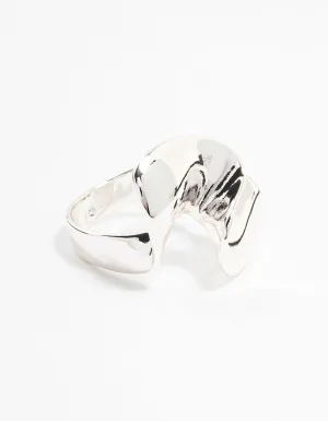 Silver Plated Metal Twisted Rings