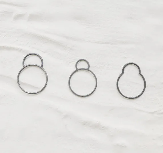 Silver thin stacking rings N°30