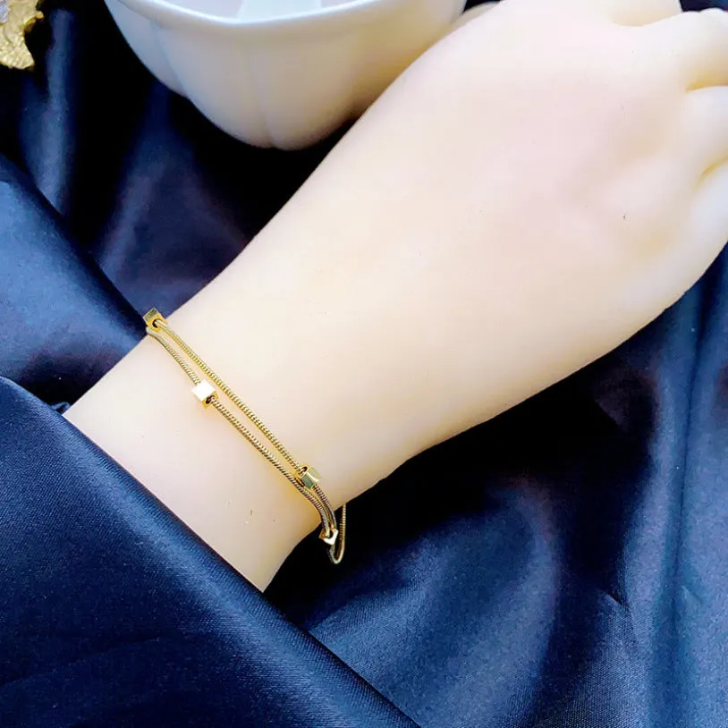 Small Square Geometric Shiny Bracelet