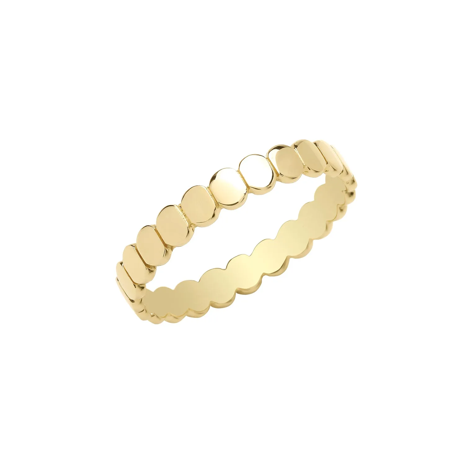 Soleil Collection Oval Disc Ring | 9K Solid Yellow Gold