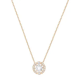 Sparkling Dance Round Necklace in Rosegold