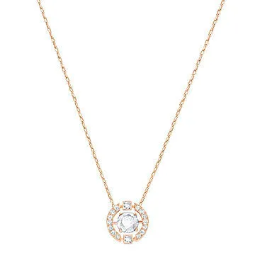 Sparkling Dance Round Necklace in Rosegold