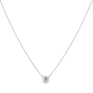 The Skeie's Diamond-Bezel Solitaire Necklace