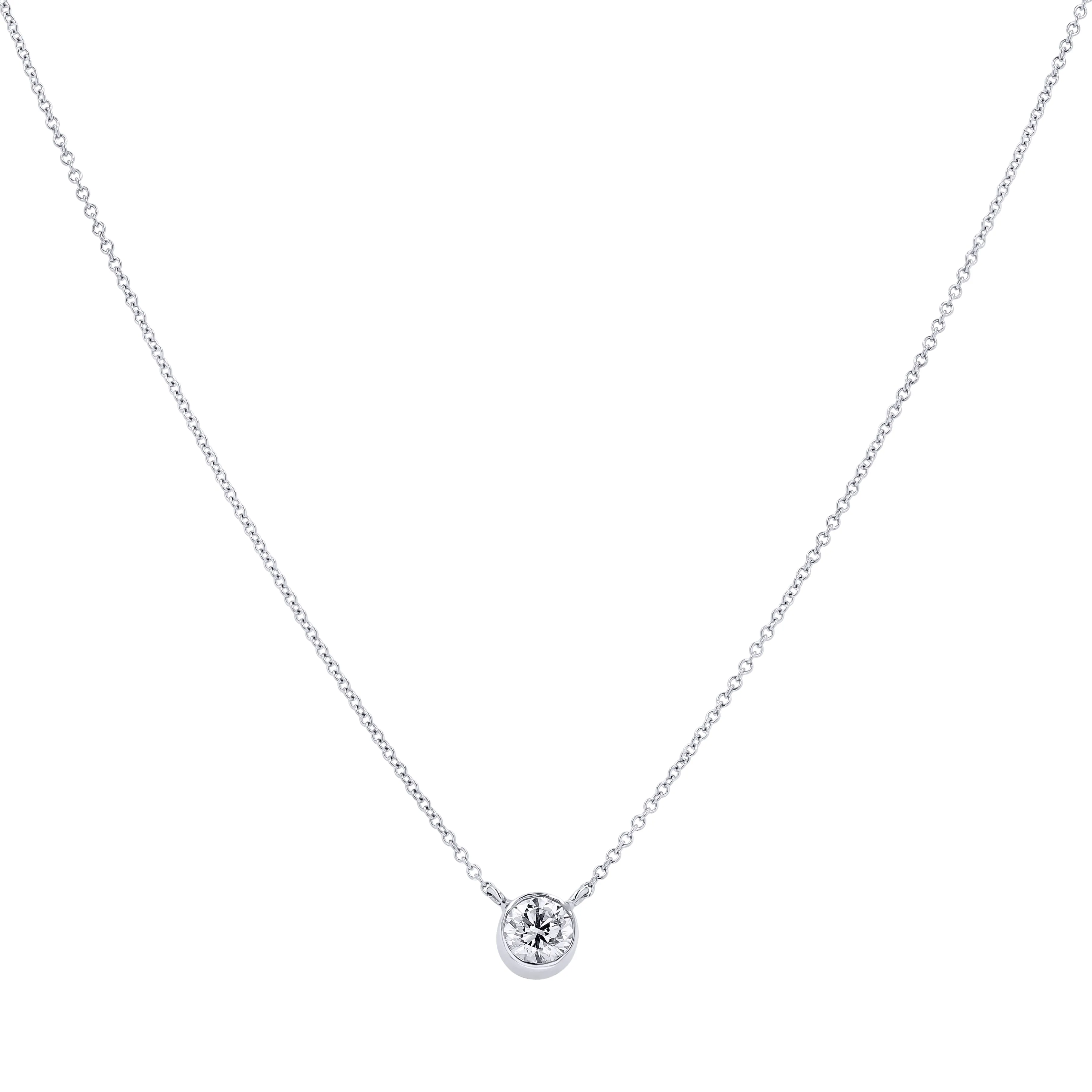 The Skeie's Diamond-Bezel Solitaire Necklace