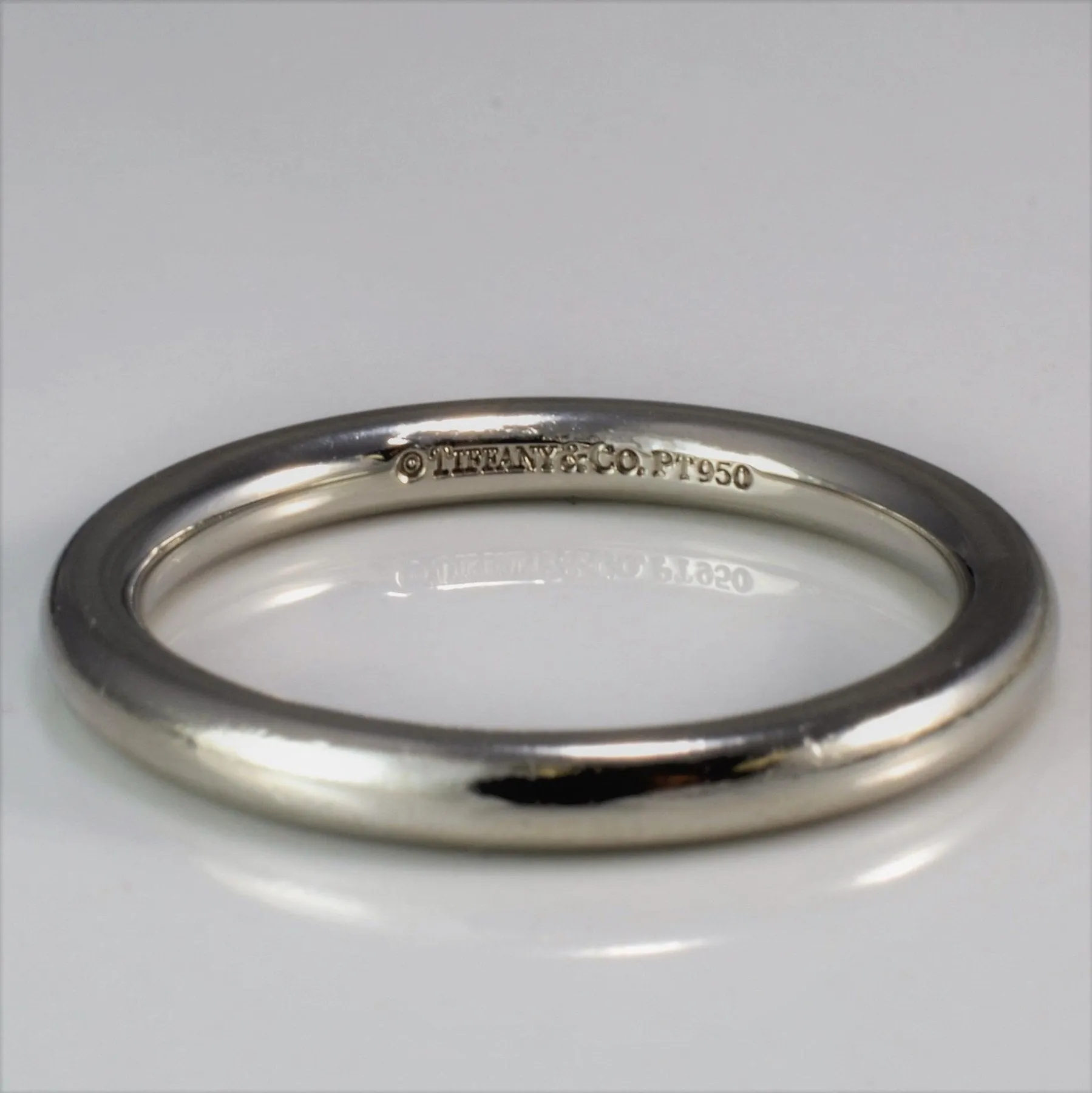 'Tiffany & Co.'  Classic Platinum Wedding Band | SZ 8.5 |