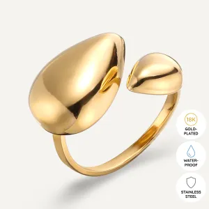 Vibes | Pebble Open Ring | 18K Gold-Plated