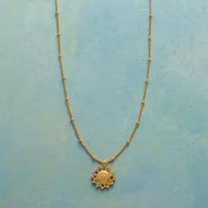 Vibrant Lotus Necklace