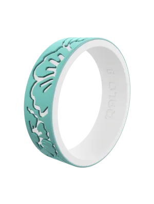 Women's Strata Hibiscus Silicone Ring